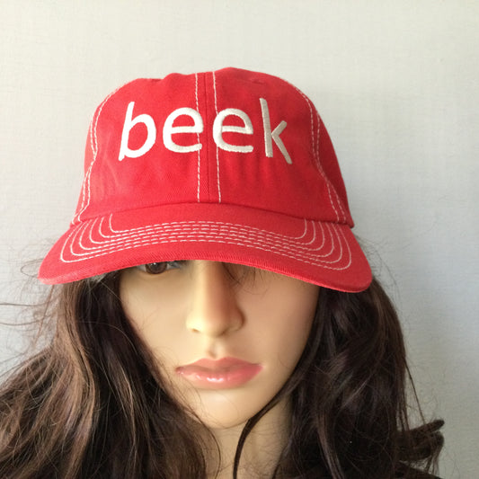 Beek dad cap red