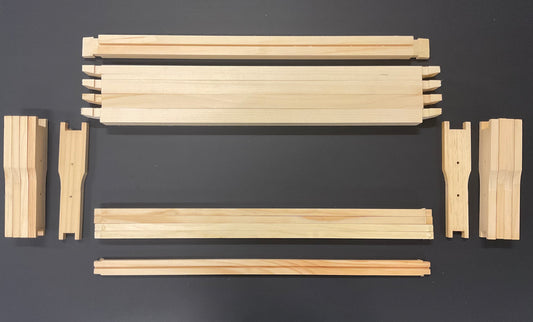 5 Pack Medium Honey Frame (Unassembled)